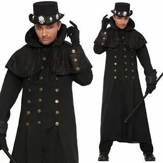 Warlock Coat Mens Halloween Costume Steampunk Victorian Vamp