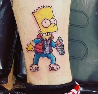 50 Bart Simpson Tattoo Designs für Männer - Die Simpsons Ink