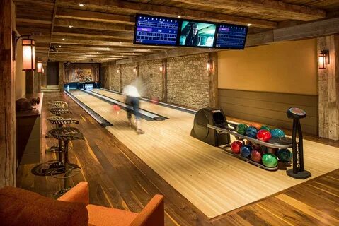 Private Bowling Alley Home bowling alley, House design, Home