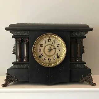 Antique Mantle Clock Seth Thomas Adamantine Clock Patented S