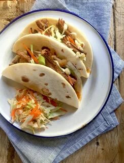 Instant Pot Korean Beef Tacos with Slaw and Kimchi