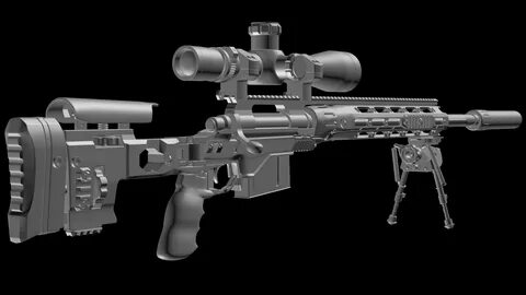 Remington XM2010 High-poly model image - 3D Artists Group - 