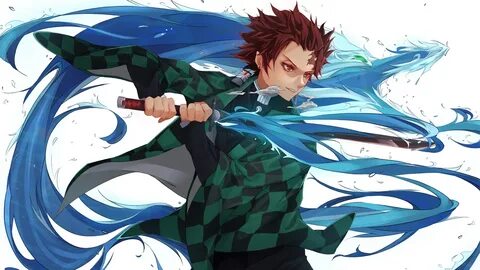 Tanjiro Kamado Water Dragon Kimetsu no Yaiba 4K Wallpaper #1