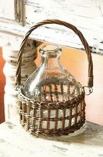 Baskets and glass Paper basket, Basket weaving, Old baskets
