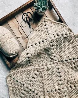 Blanket Crochet Pattern Farmhouse Granny Square Blanket Free