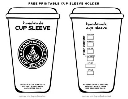 Free Coffee Cup Sleeve Holder Printable - Savlabot Coffee cu