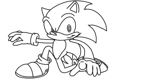 Sonic The Hedgehog clipart black and white - Pencil and in c