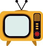 Download Television Set Tv Yellow Vector Channel Clipart PNG