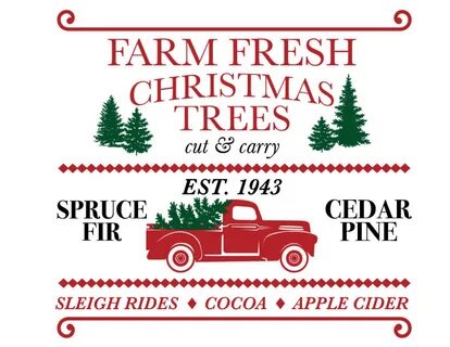 Farm Fresh Christmas Tree Printable