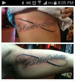 My brothers keeper, my sisters protector Brother tattoos, Ta