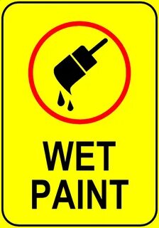 Wet Paint Sign Free - ClipArt Best