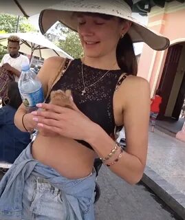 Alina with "Little Fidel' - Camaguey, Cuba ⋆ Bald and Bankru