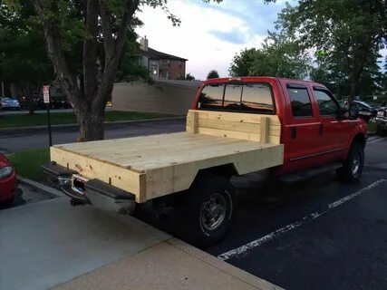 Flat bed green wood flatbed truck ford ... Decked truck bed,
