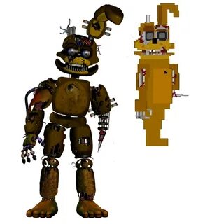 FNaF 4 minigame scraptrap (metal endoskeleton) by thespringe