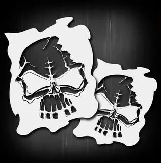 Skull 6b Airbrush Stencil Template Airsick