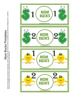 Mom bucks free printable