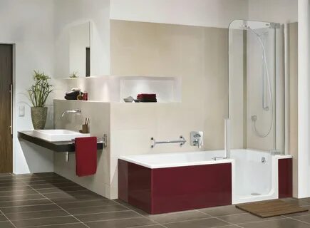 Contemporary tub/shower. Would the tub really hold water? Ba