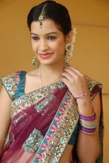 Telugu Heroines Diksha Panth In colorful Net Half Saree Phot