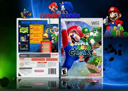 Viewing full size Super Mario Galaxy 2 box cover