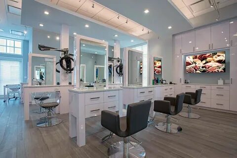 Glaze Salon Hair Styling Stations with LED Lighting and Auru