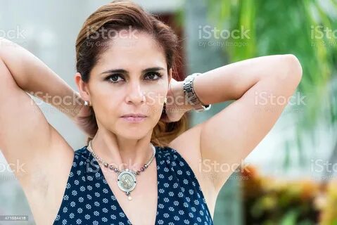 Serious Mature Hispanic Woman Stock Photo - Download Image N