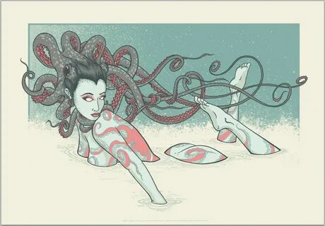 Octopus Girl Jeral Tidwell Print On Sale Octopus artwork, Sh