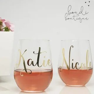 Custom Wine Glasses With Little Heart Wedding wine glasses, 