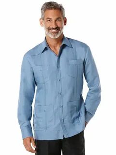 Long Sleeve Rayon Blend Guayabera Casual shirts for men, Men