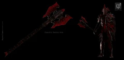 ArtStation - Daedric Battle Axe