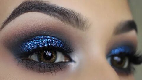 Royal Blue Glitter Smokey Eye Monika Zamudio 2017 - YouTube