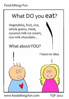 What DO you eat? Food Allergy Cartoon Food allergies humor, 