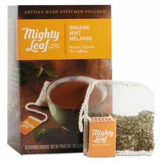 Mighty Leaf Tea 510142 Whole Leaf Tea Pouches, Organic Mint 