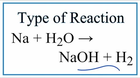 Type of Reaction for Na + H2O = NaOH + H2 - YouTube