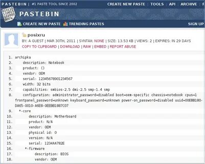 Pastebinit / Консольный клиент для Pastebin.com