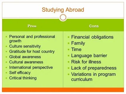 Pros And Cons Of Getting That Degree Abroad