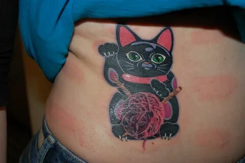 lucky cat tattoo rector19 Flickr