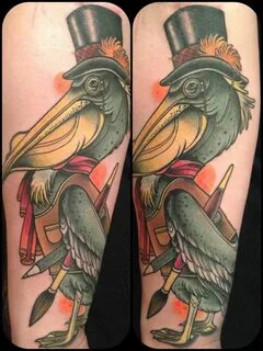 Tattoo by Annie Frenzel Pelican tattoo, Ship tattoo, Tattoos