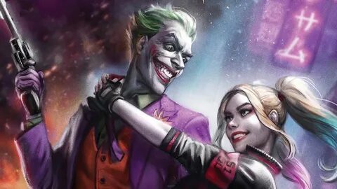 Harley Quinn And Joker Drawing Desktop Wallpapers - Wallpape