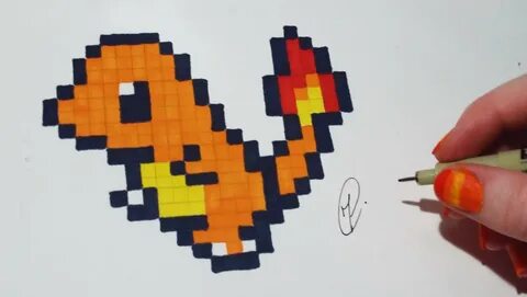 Pixel Art Pokemon : Charmander ( Easy