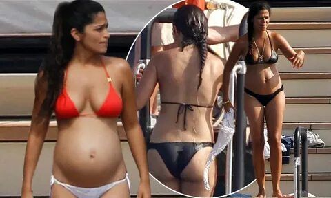 Camila Alves shows off her baby bump in two flattering bikin