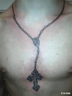 18+ Rosary Tattoos Around Neck