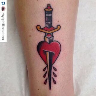 Heart And Dagger Tattoo - Tattoo Designs
