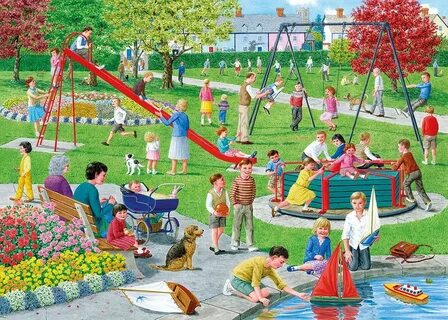 Gibsons Swings and Roundabouts Jigsaw Puzzle (500 XL Pieces)