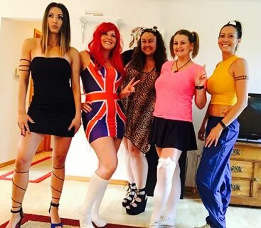 Spice Girls themed costume night - Posh, Ginger, Scary, Baby