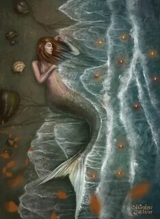 Fish at Shore, an art print by Marilena Mexi Mermaid art, Me