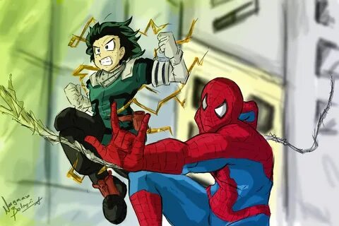 Spiderman And Deku by NayaaseBeleguii Spiderman crossover, S