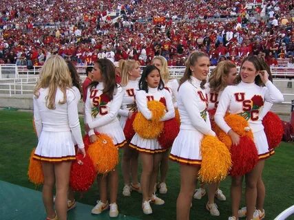 2003/2004 USC Song Girls at 2004 Rose Bowl Cheerleader girl,