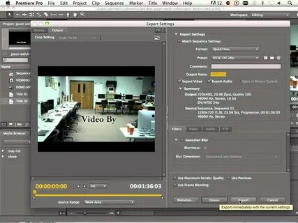 экспорт видео в Adobe Premiere экспорт таймлайна - Mobile Le