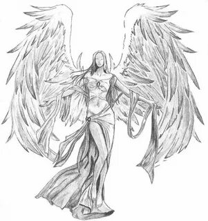 Guardian Angel by Laaqueel Angel sketch, Angel drawing, Ange
