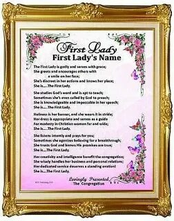 Pastor's Wife First Lady Personalized Name Poem Gift Thank Y